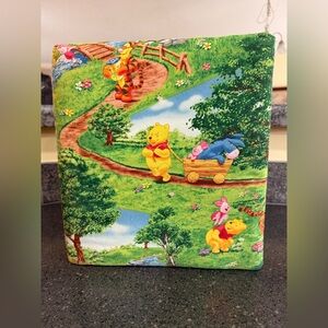 90s Winnie the Pooh Fabric Panel Binder